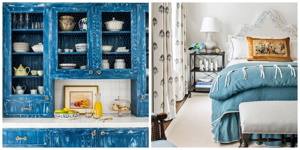 Elegant teal blue bedroom ideas Denim Blue Home Decor And Decorating Ideas