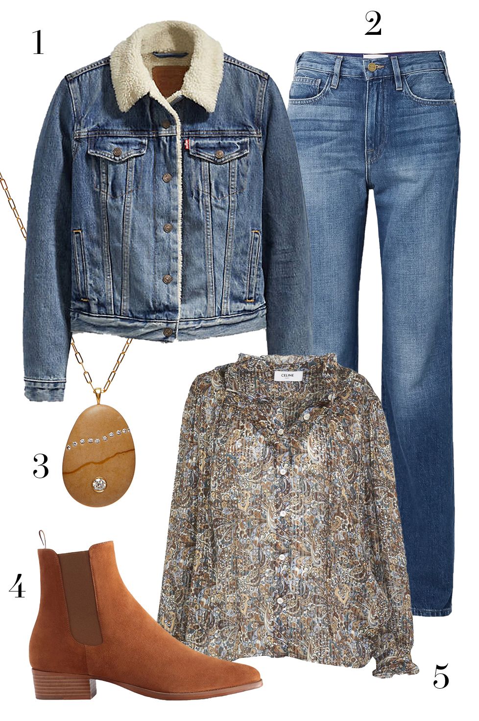 jean jacket and boots outfit