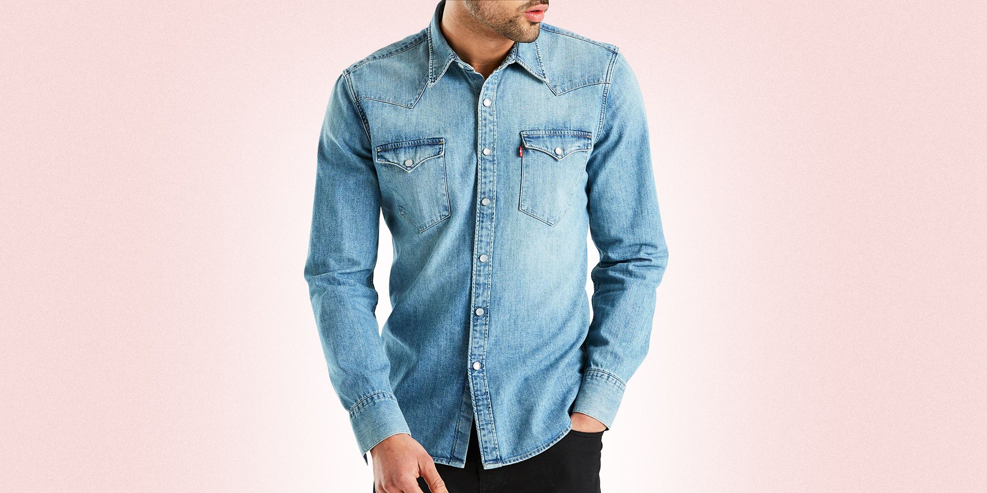 mens levi denim shirts uk