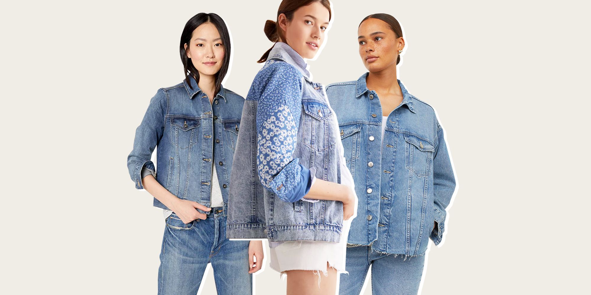 Ladies Denim Blue Jacket Crop Style Womens Button Up Jean Coat Vintage Outerwear
