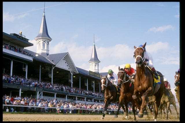 5 may 1990  general view of the kentucky derby at churchill downs in louisville, kentucky mandatory credit ken levine  allsport