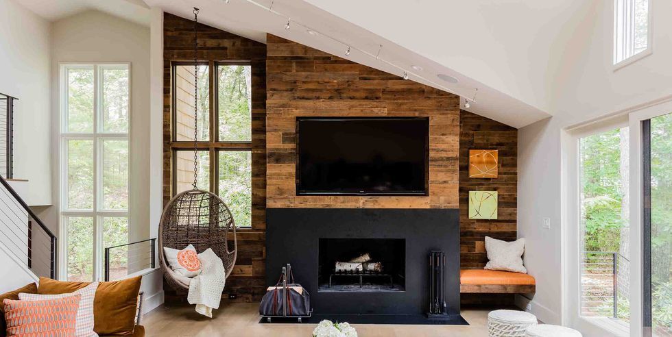 24 Unique Fireplace Mantel Ideas, Contemporary Fireplace Surround