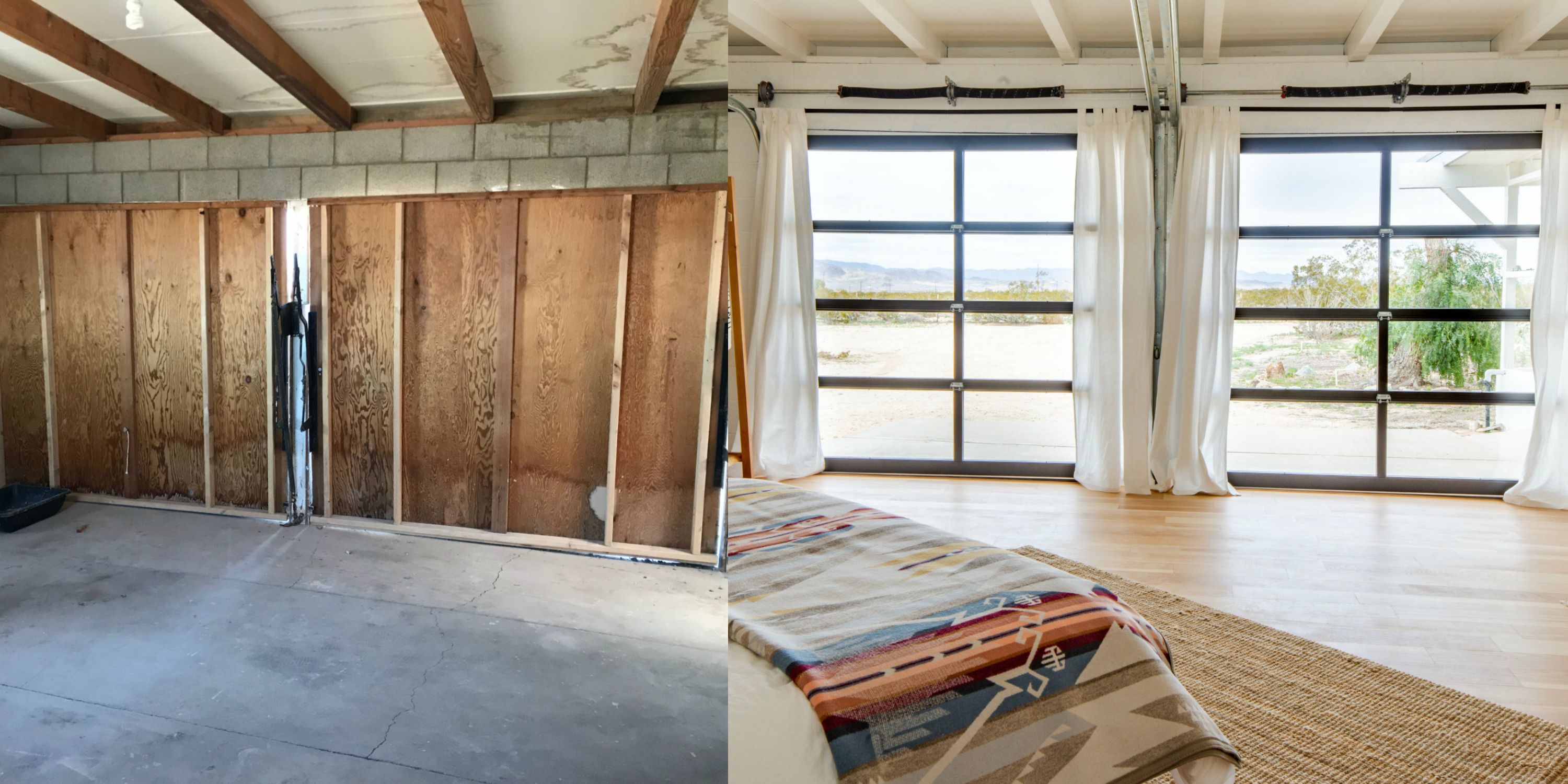 A Dingy Garage Is Transformed Into The Most Stunning Master Bedroom