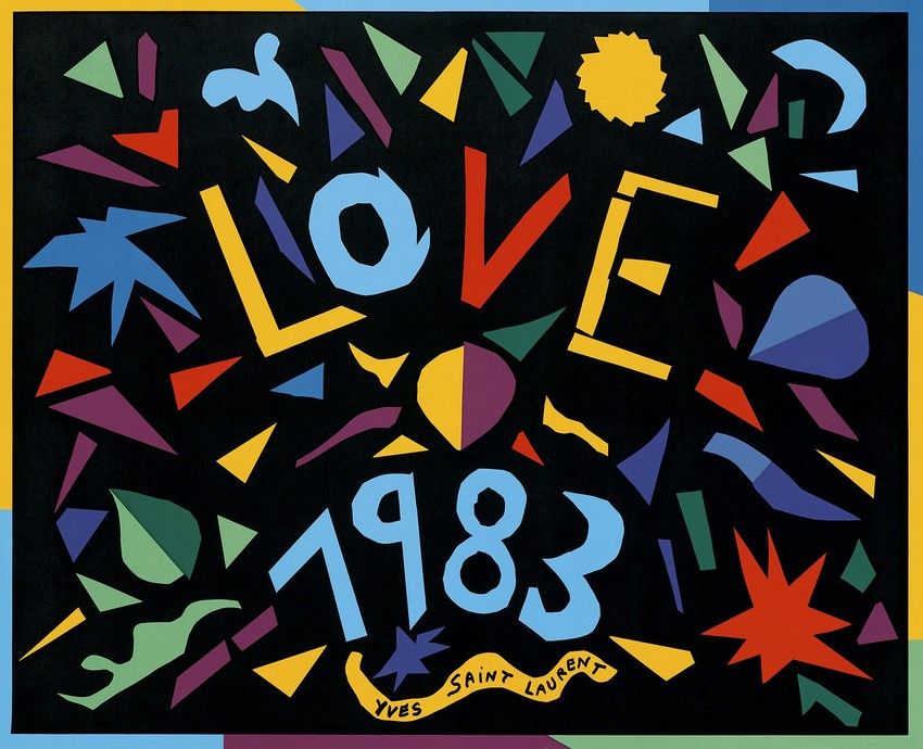 yves saint laurent love poster original