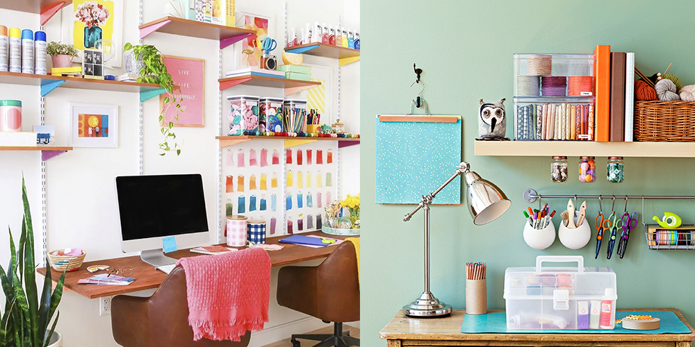 pretty desks with storage