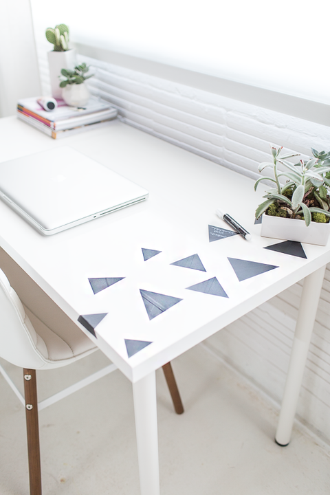 desk organization ideas - chalkboard tape