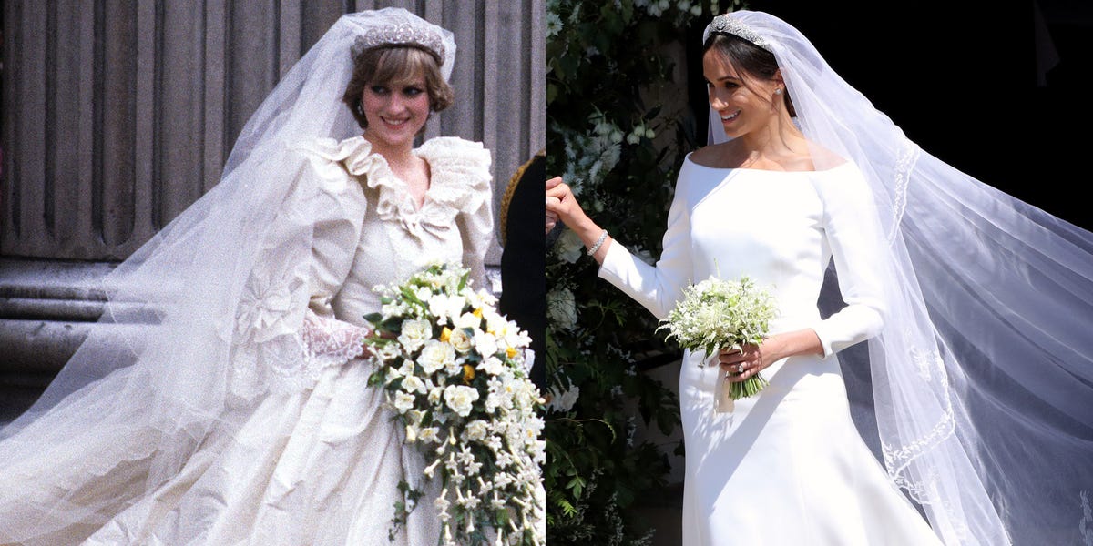 Meghan Markle And Princess Diana Royal Wedding Dresses Compared