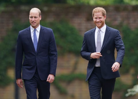 los príncipes william y harry en un homenaje a lady di
