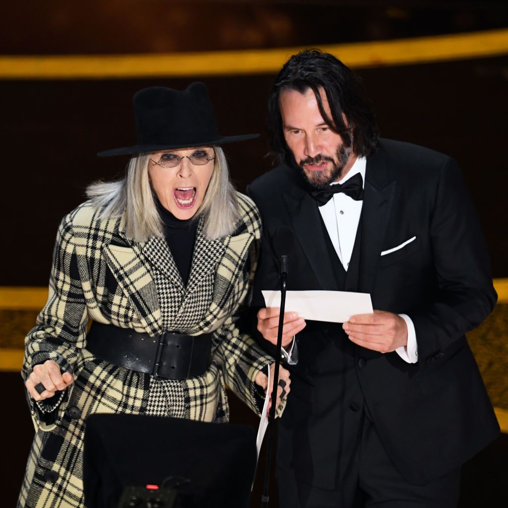 Watch Diane Keaton S Hysterical Oscars 2020 Appearance With Keanu Reeves