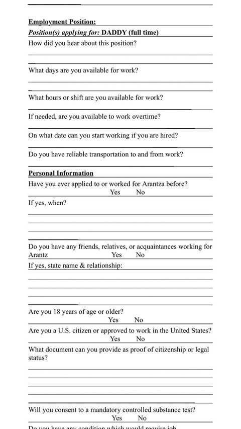 Dating Application Form Boyfriend / …