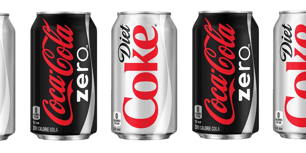 coke zero vs diet coke caffeine content