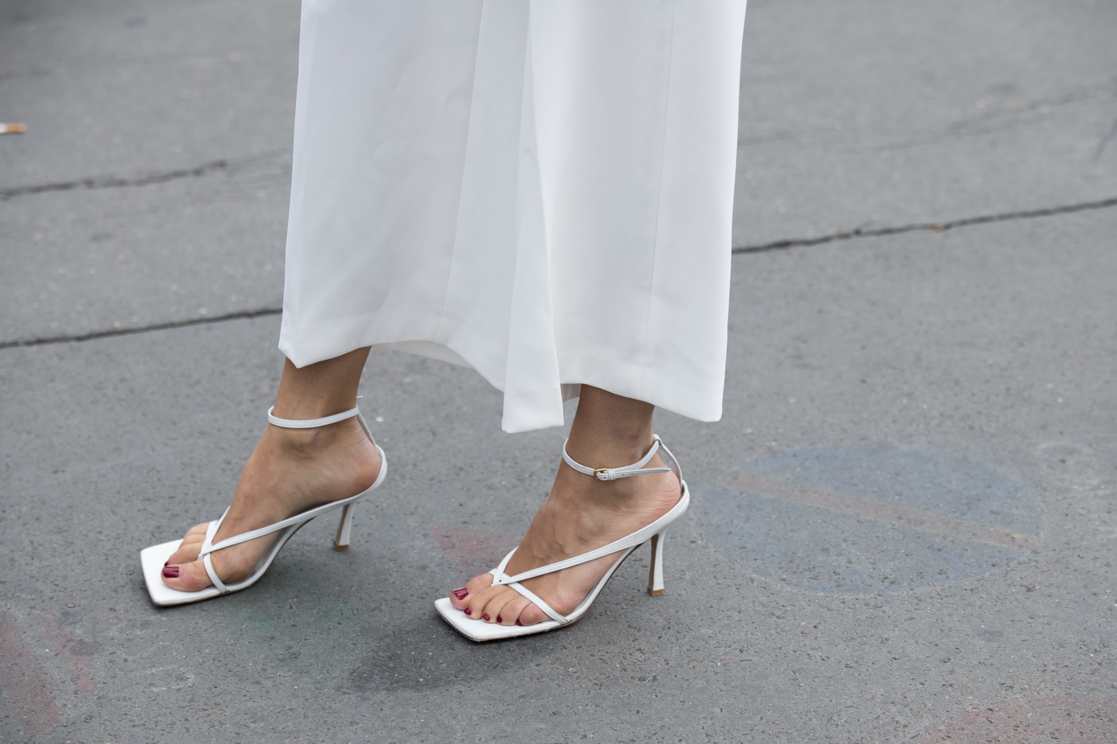 strappy heels for wide feet