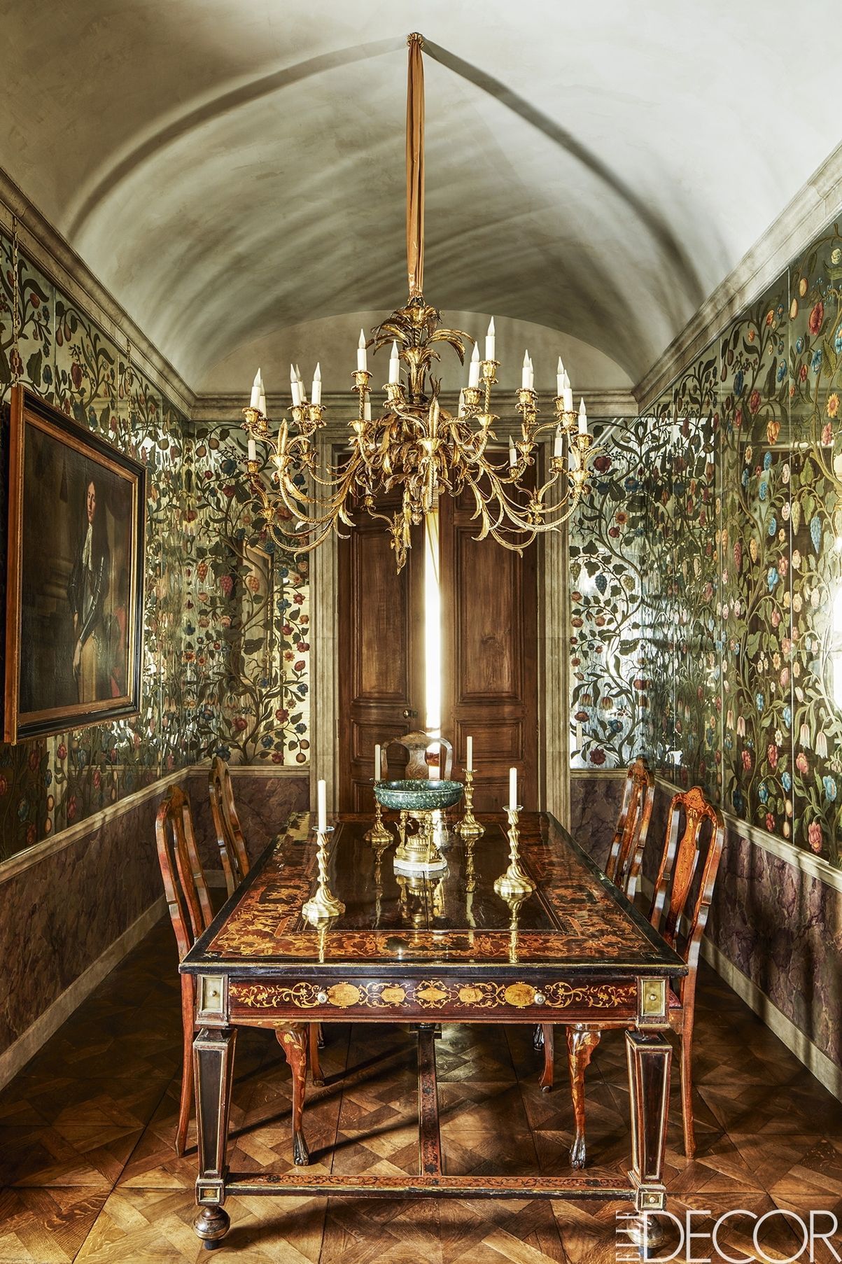 antique chandelier dining room