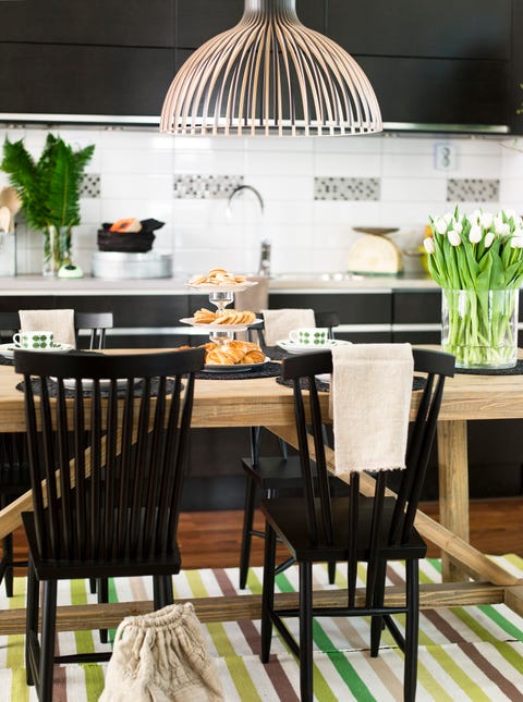 Dining table in kitchen