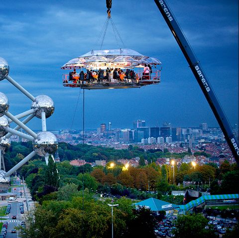 Dinner In The Sky Is A Pop-Up Restaurant That Is Suspended ...