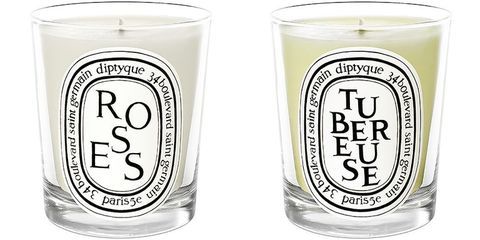 Diptyque Tubéreuse and Roses scented candles - royal wedding