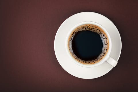 Directly Above Shot Of Black Coffee On Table