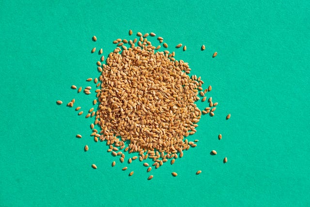 directly above shot of flax seeds on table