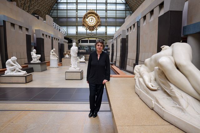 paris, france   may 17 director of the  museum laurence des cars  is seen at musee d'orsay on may 17, 2021 in paris, france all museums in france will be allowed to reopen on may 19th, 2021 in france, all museum theatres and cultural institutions were closed since october 2020 due to the rise of coronavirus cases photo by pierre suugetty images