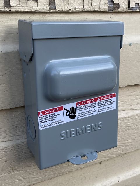 outdoor rated disconnect box