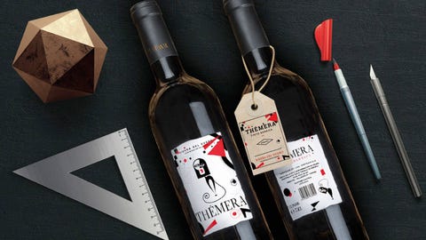 wine bottle label