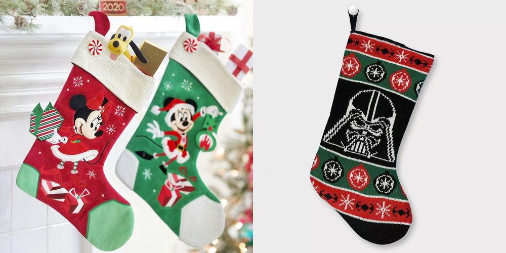 Details about   Disney with Fur Cuff Holiday Christmas Stockings 8" Mickey,Princess,Cars,Vader, 