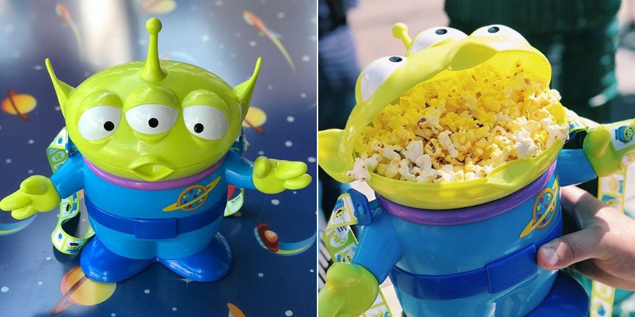Tokyo Disney Limited Popcorn Bucket Toy story Alien Santa Little Green Men F/S 