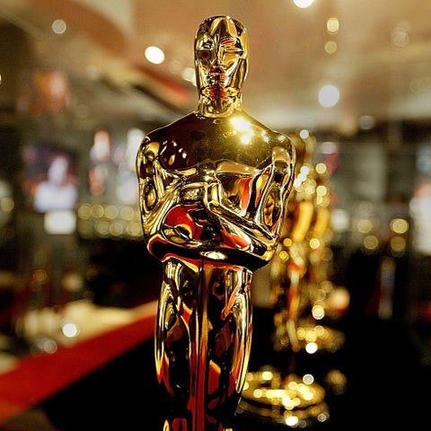 oscar statuettes for the 76th academy awards displayed in hollywood