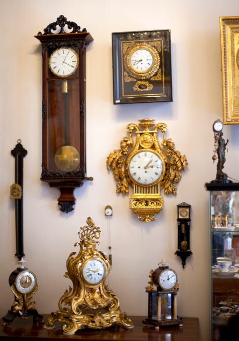 Display of clocks for sale.