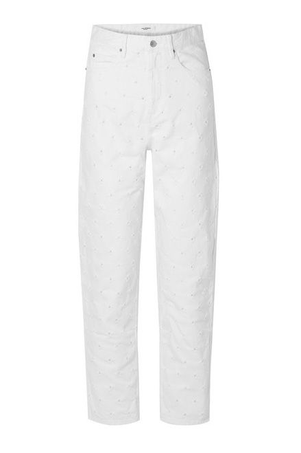 straight fit white jeans