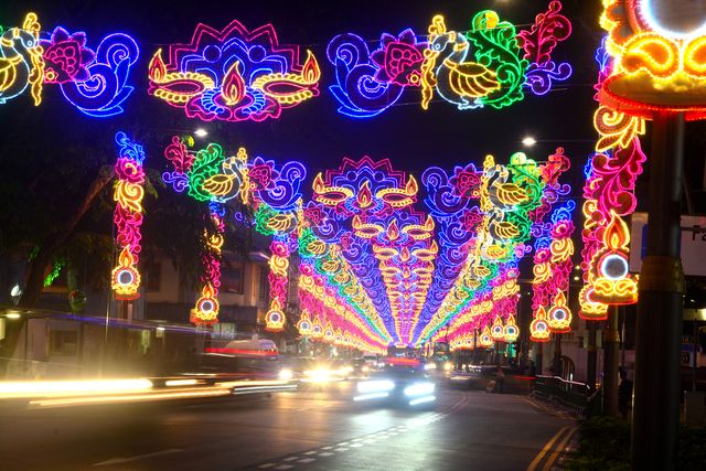Luces de Diwali en Singapur