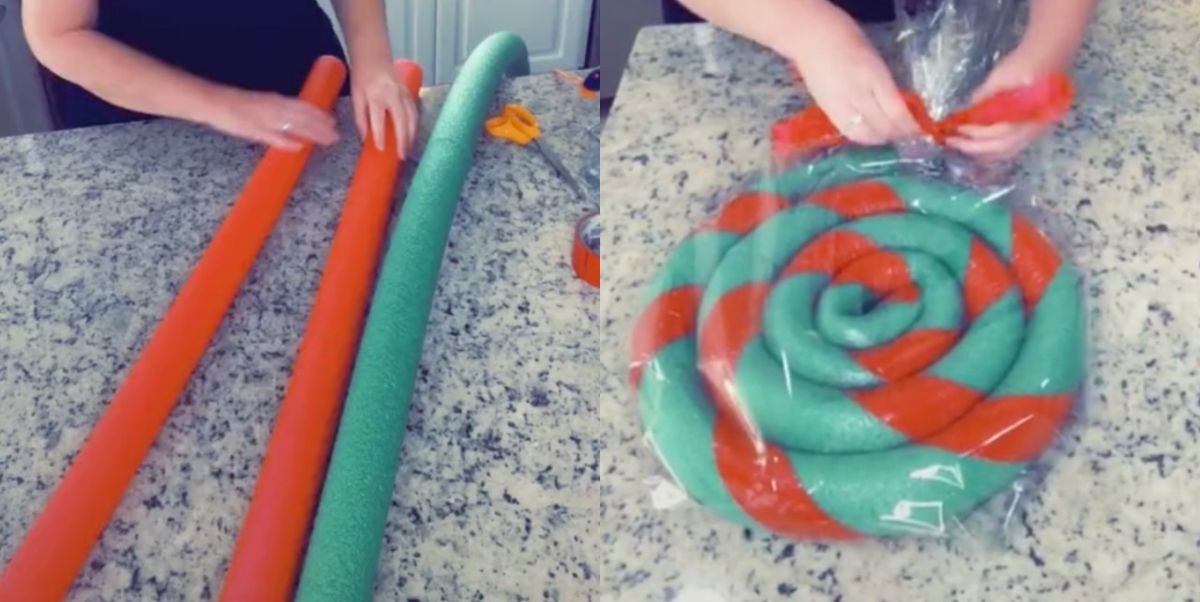How To Diy Decorative Christmas Lollipops Using Pool Noodles