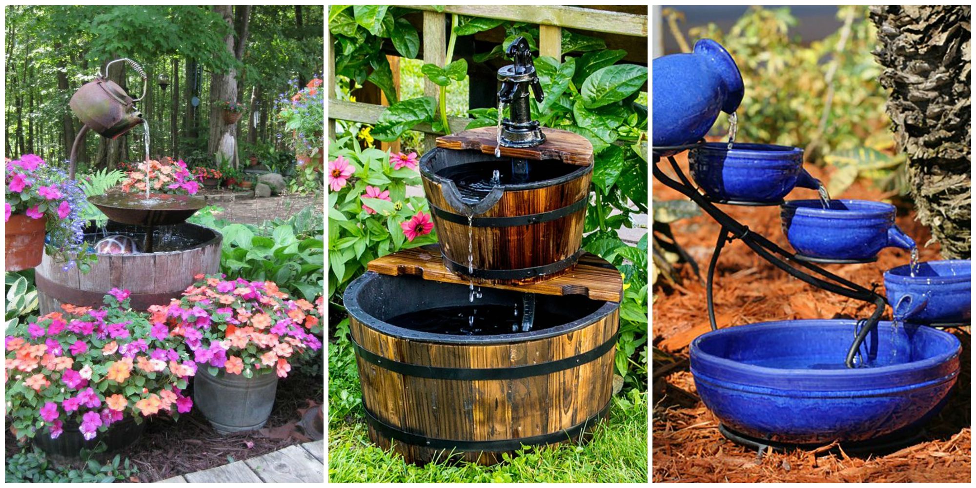 diy waterfall fountain outdoor