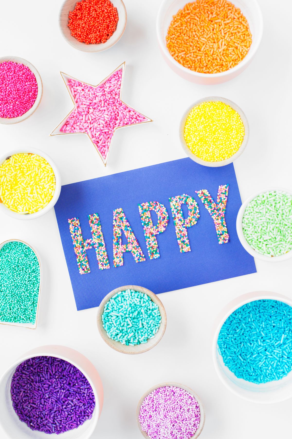 Artsy Trendy HAPPY BIRTHDAY CARD Friend Hallmark Greeting Card- Cupcake 