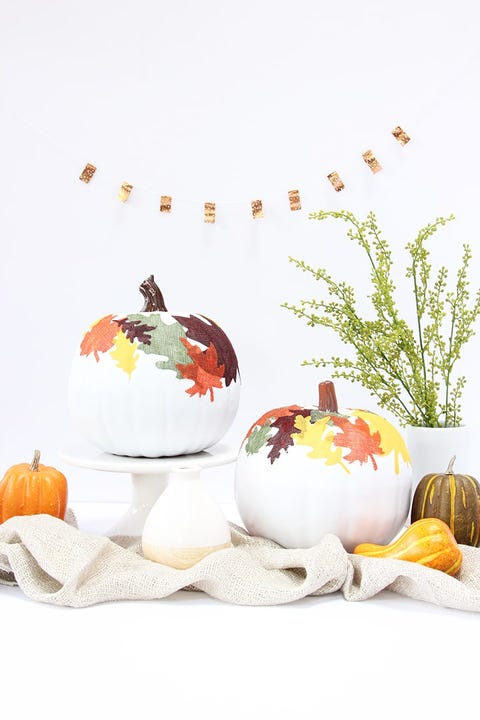 diy burlap leaf pumpkins pumpkin decorating ideas