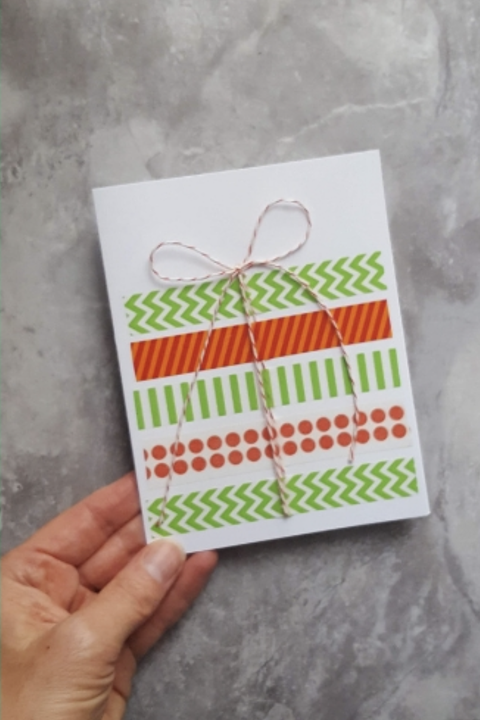 washi tape christmas present christmas card idea