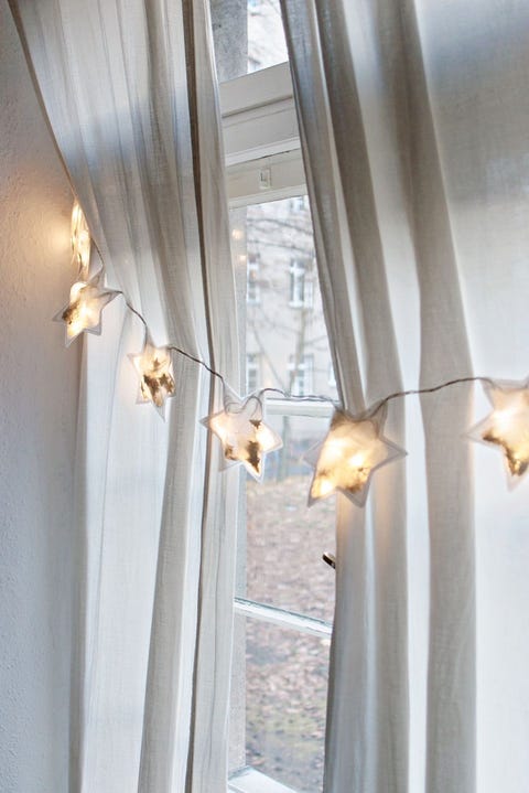 diy christmas window decorations star string lights