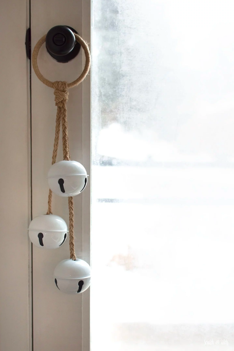 diy christmas door decorations jingle bell hanger