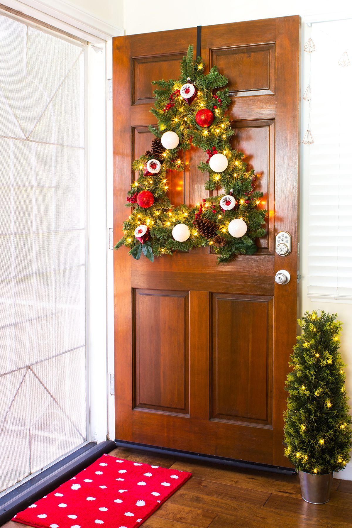 Christmas Door Hanging Xmas Tree Ornaments Home Garland Window Door Decoration 