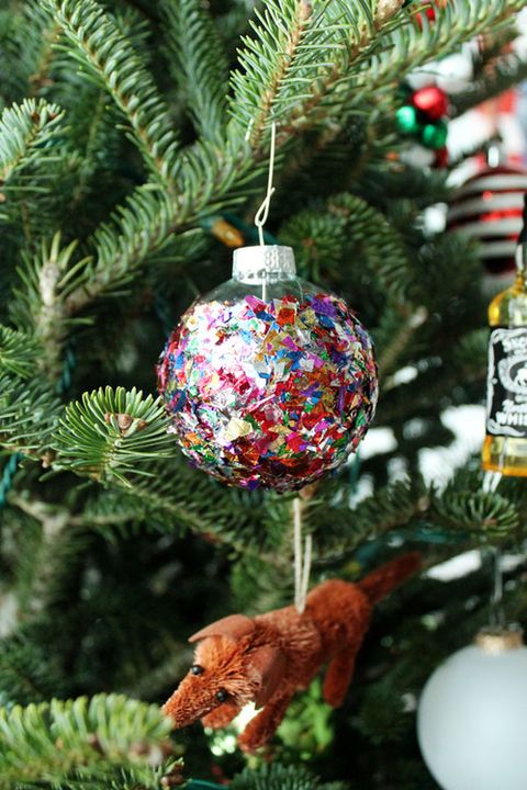 diy christmas ornaments confetti