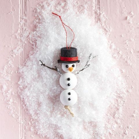 diy wooden snowman ornament