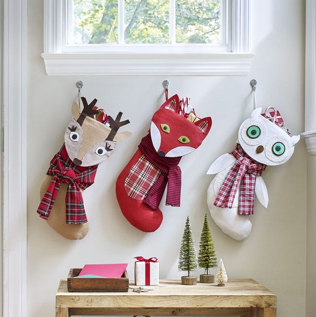 stocking decorating ideas  woodland creatures stockings