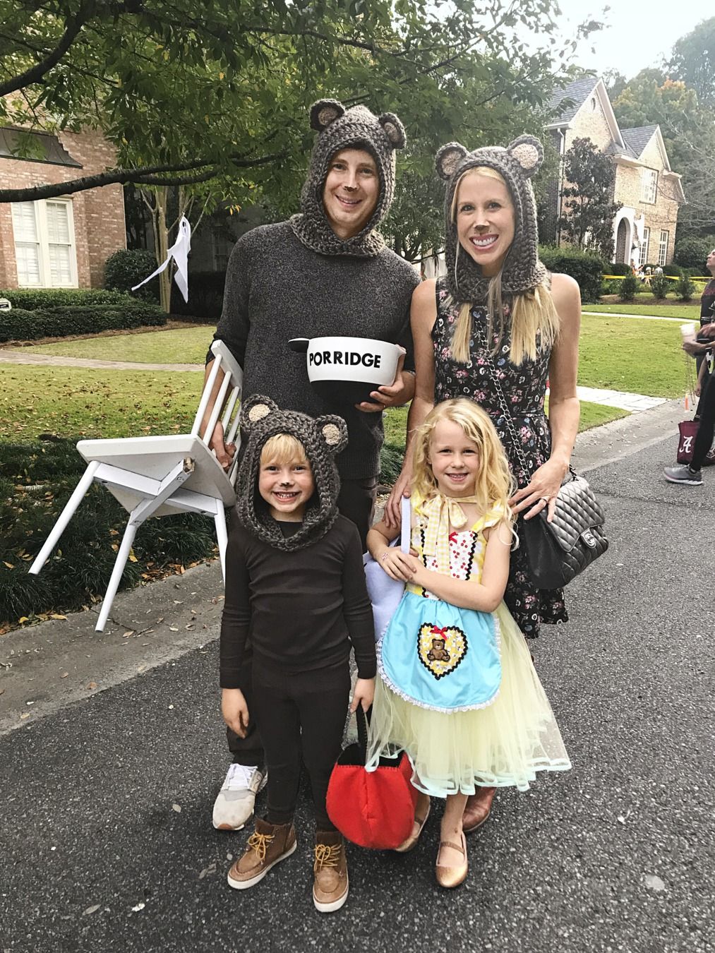 couple with baby costumes