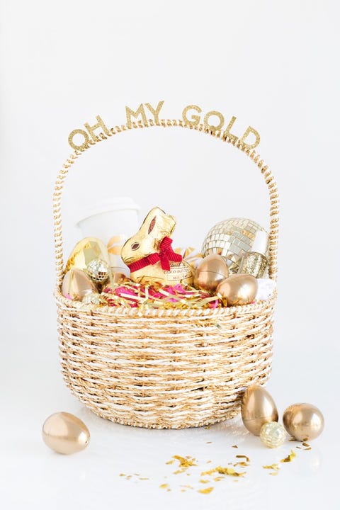 diy easter baskets oh my gold easter basket