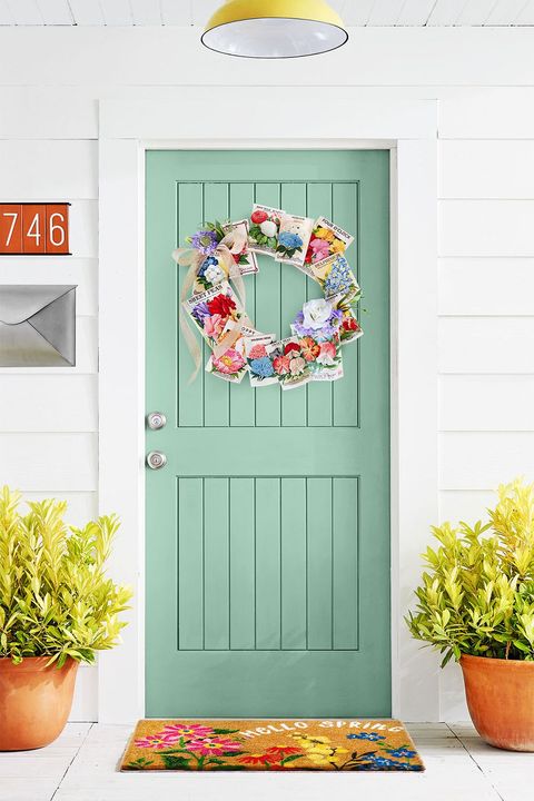 diy easter decorations seed packet wreath