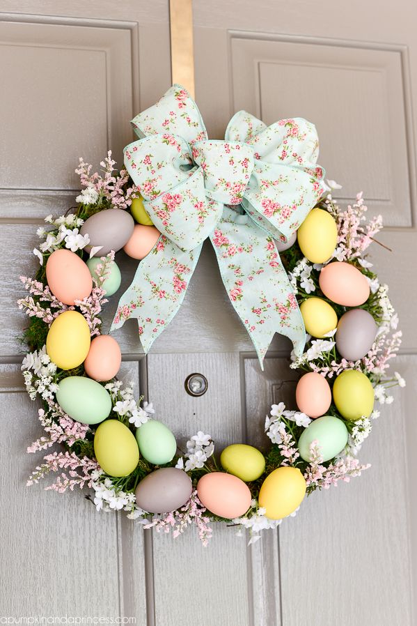 Threshold 13" Decorative Pastel Gold Easter Egg Wreath Decor New with Tags 