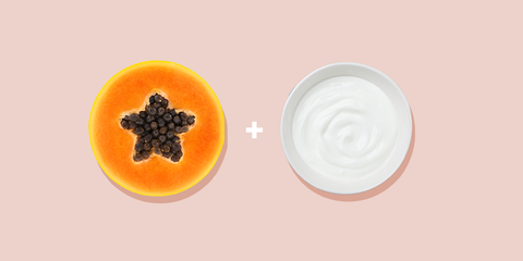 Papaya Greek yogurt mask for skin