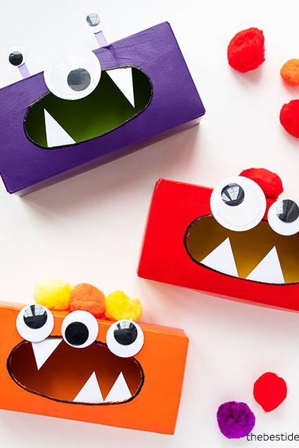 DIY Kids Activities - Tissue Box Monsters