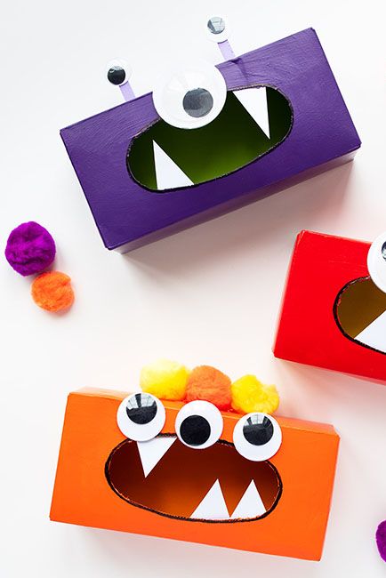 DIY Kids Activities - Tissue Box Monsters
