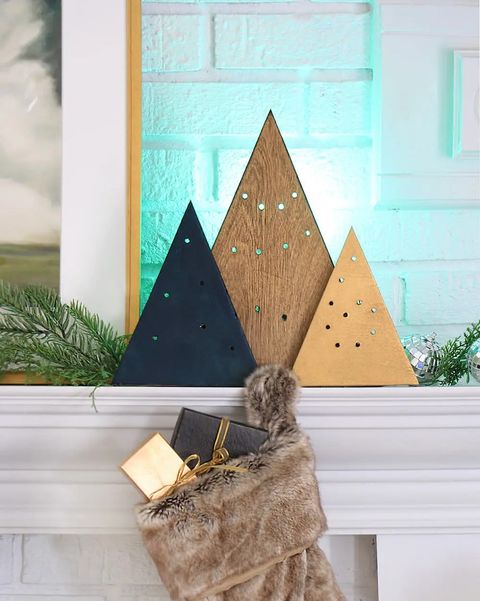 diy gifts for mom mantel mountain light